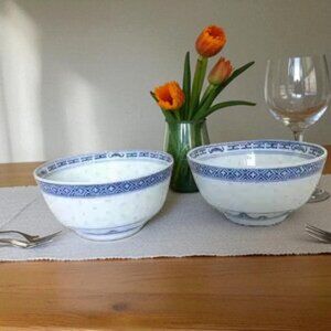 Vintage Chinese Porcelain Rice Bowls
